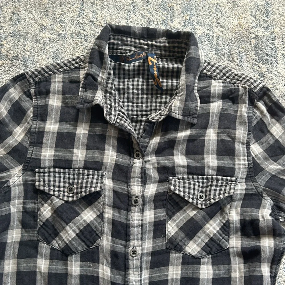 Seven7 Plaid Button Down Shirt - Picture 2 of 3